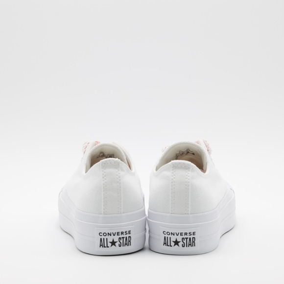 Converse Women's Chuck Taylor All Star Lift Platform Crochet Laces Shoes White 8 - Picture 9 of 11